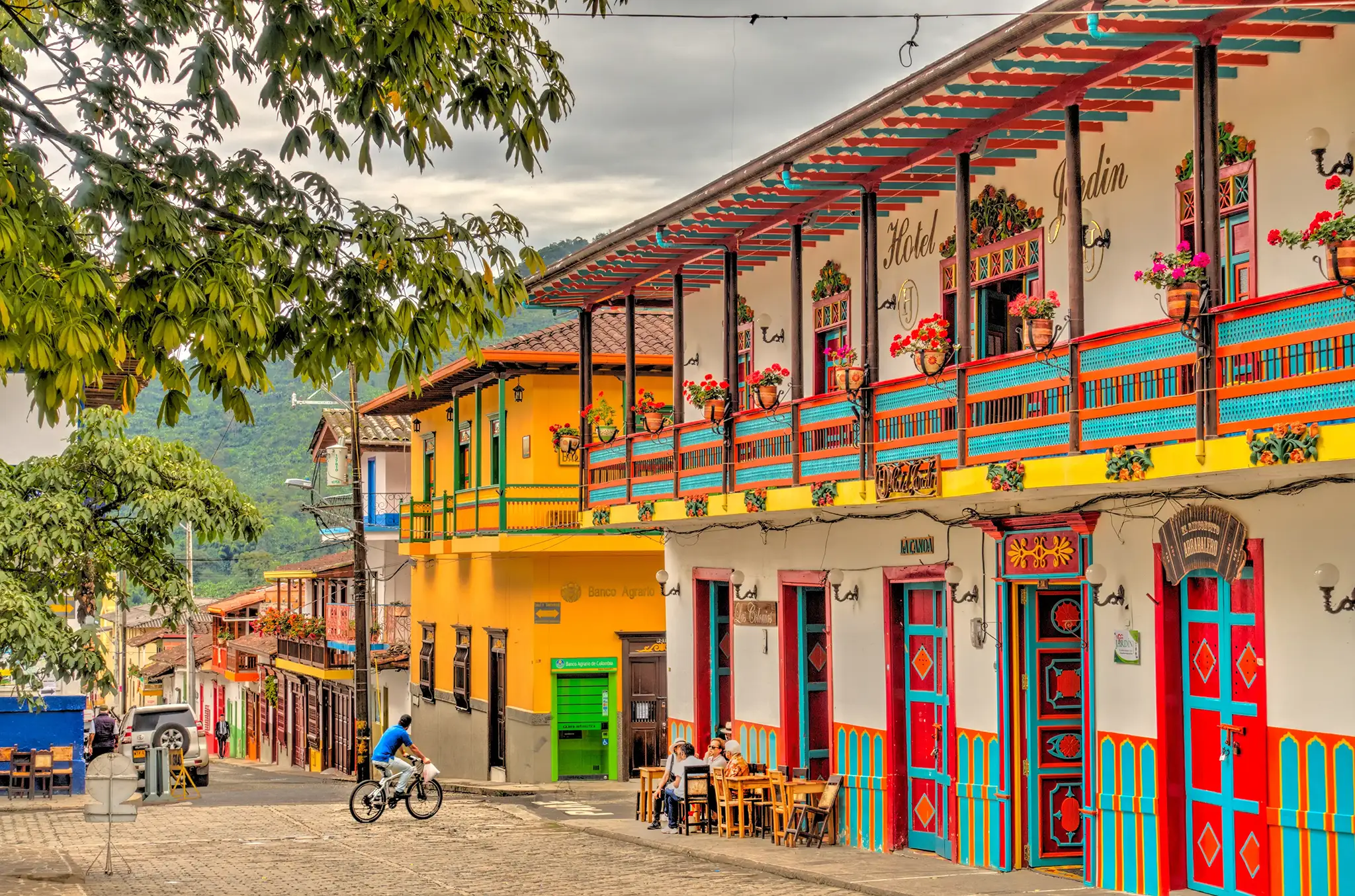Jardin, picturesque town in Antioquia, Colombia.