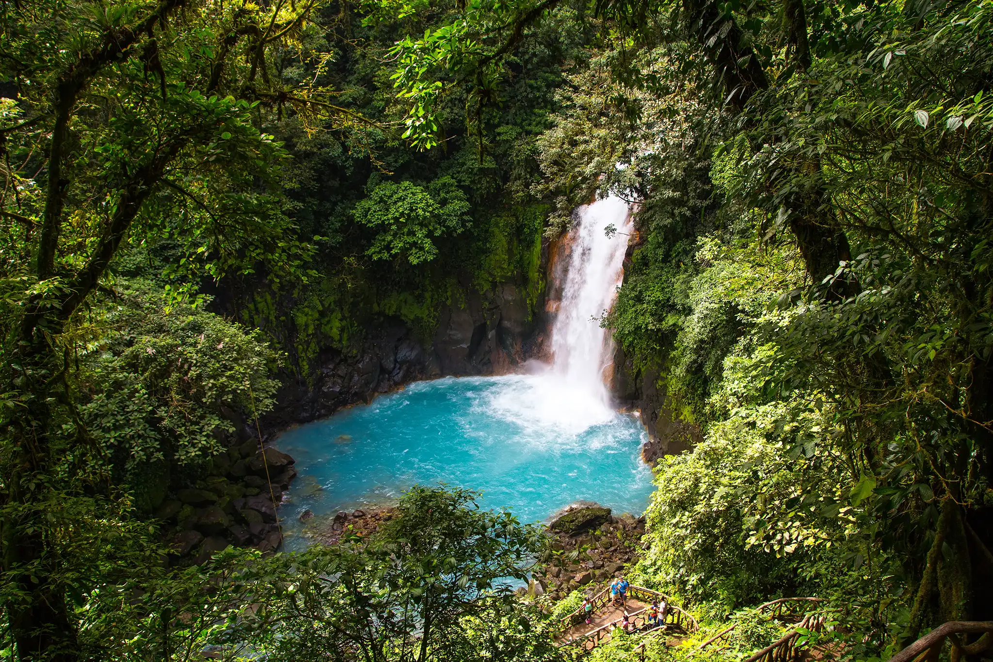 The famous waterfall of the Rio Azul, Costa Rica.