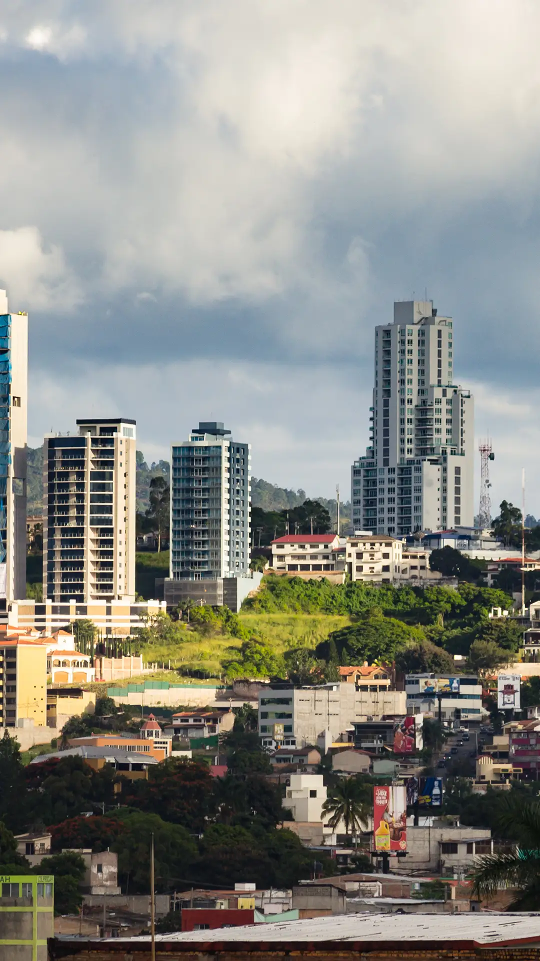 Buildings in Tegucigalpa, Honduras.