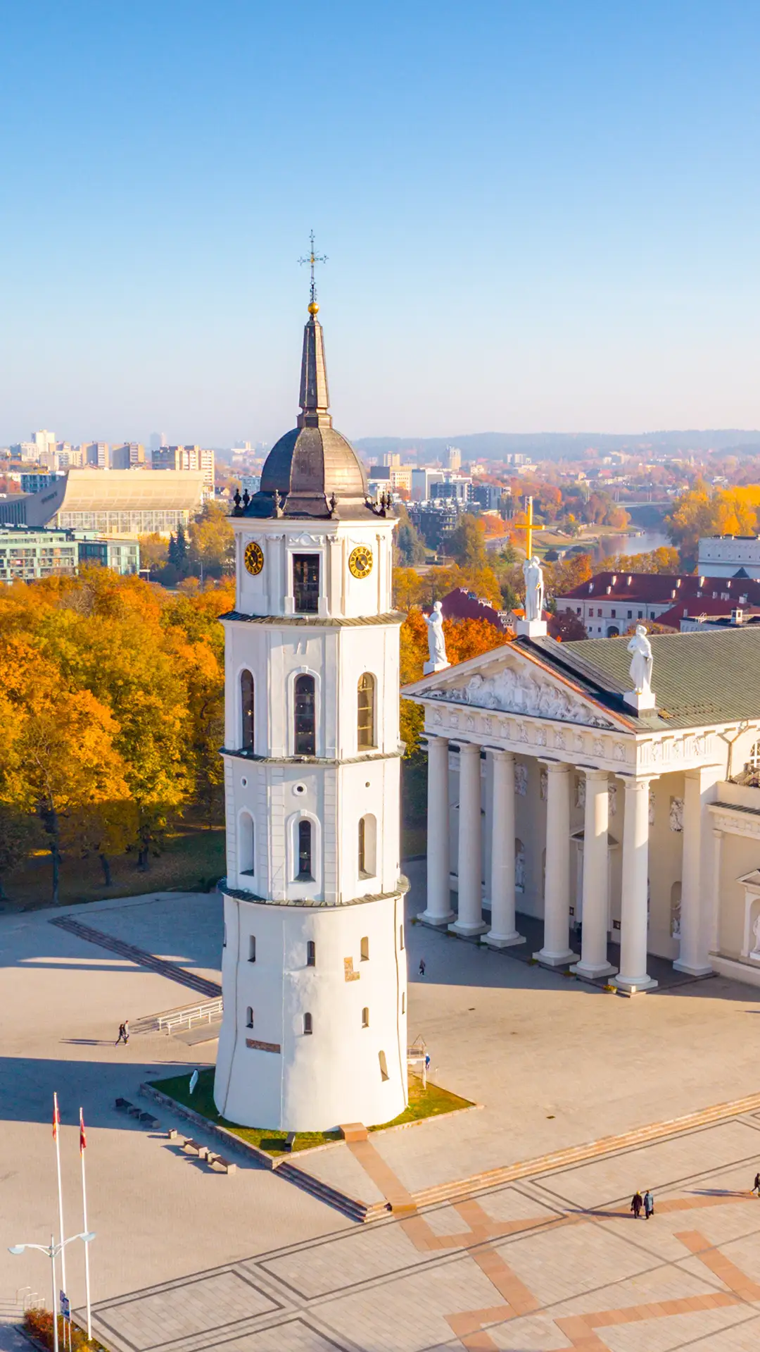 Aerial view of Vilnius, Lithuania.