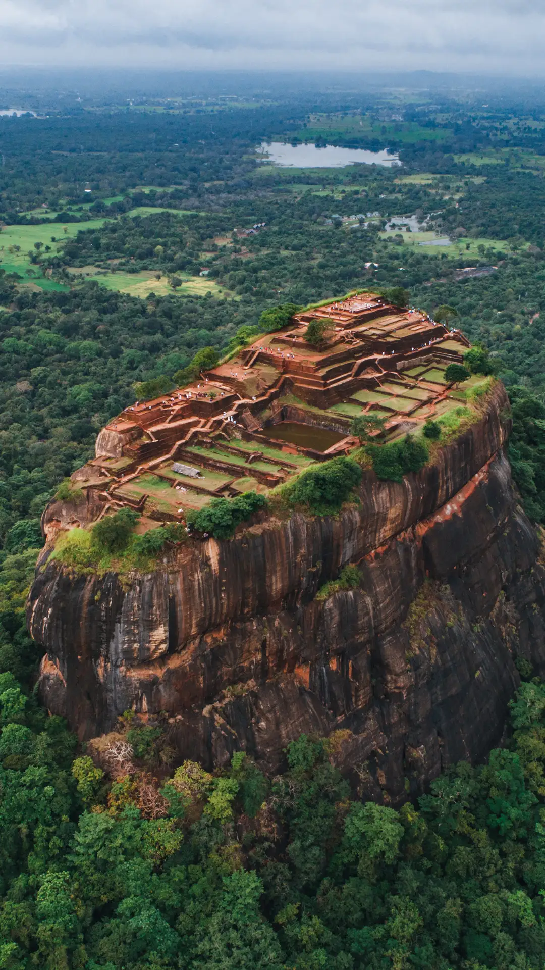 The historical Sigiriya lion rock fortress in Sri Lanka.