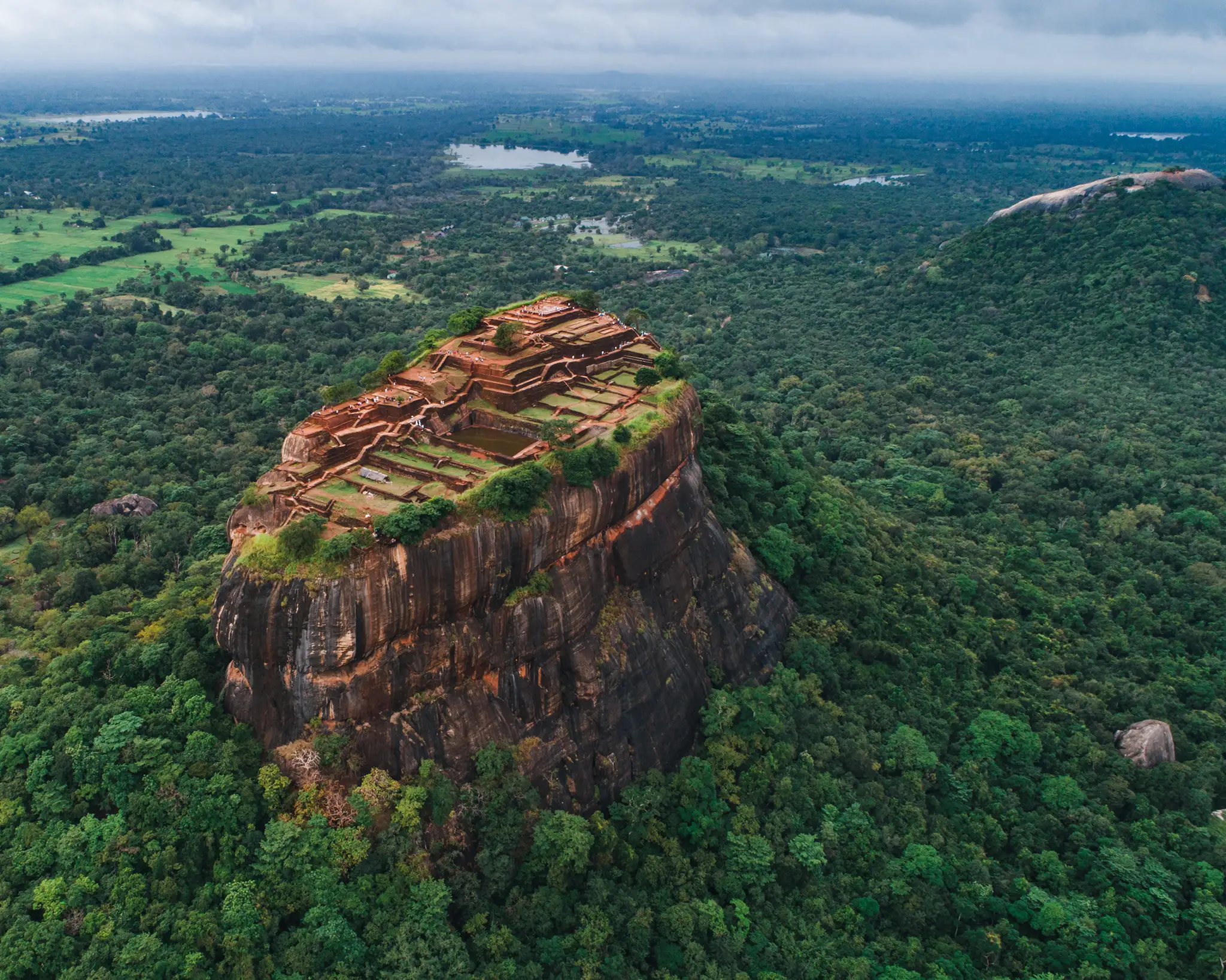 The historical Sigiriya lion rock fortress in Sri Lanka.