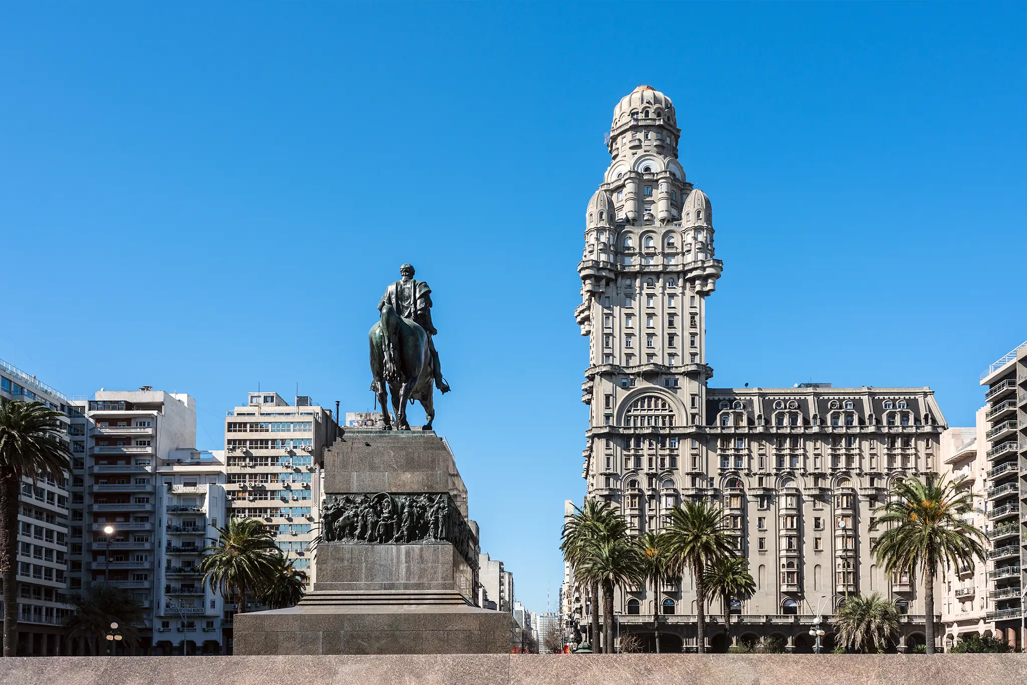 Salvo Palace on the Independence Square, Montevideo, Uruguay.