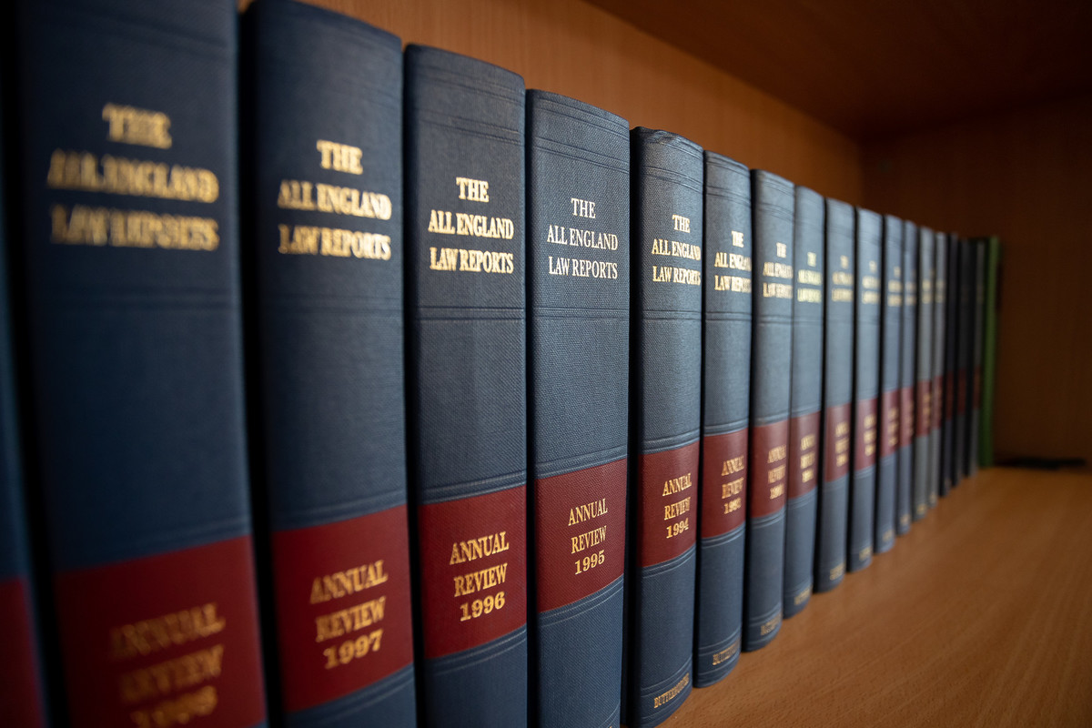law books on shelf
