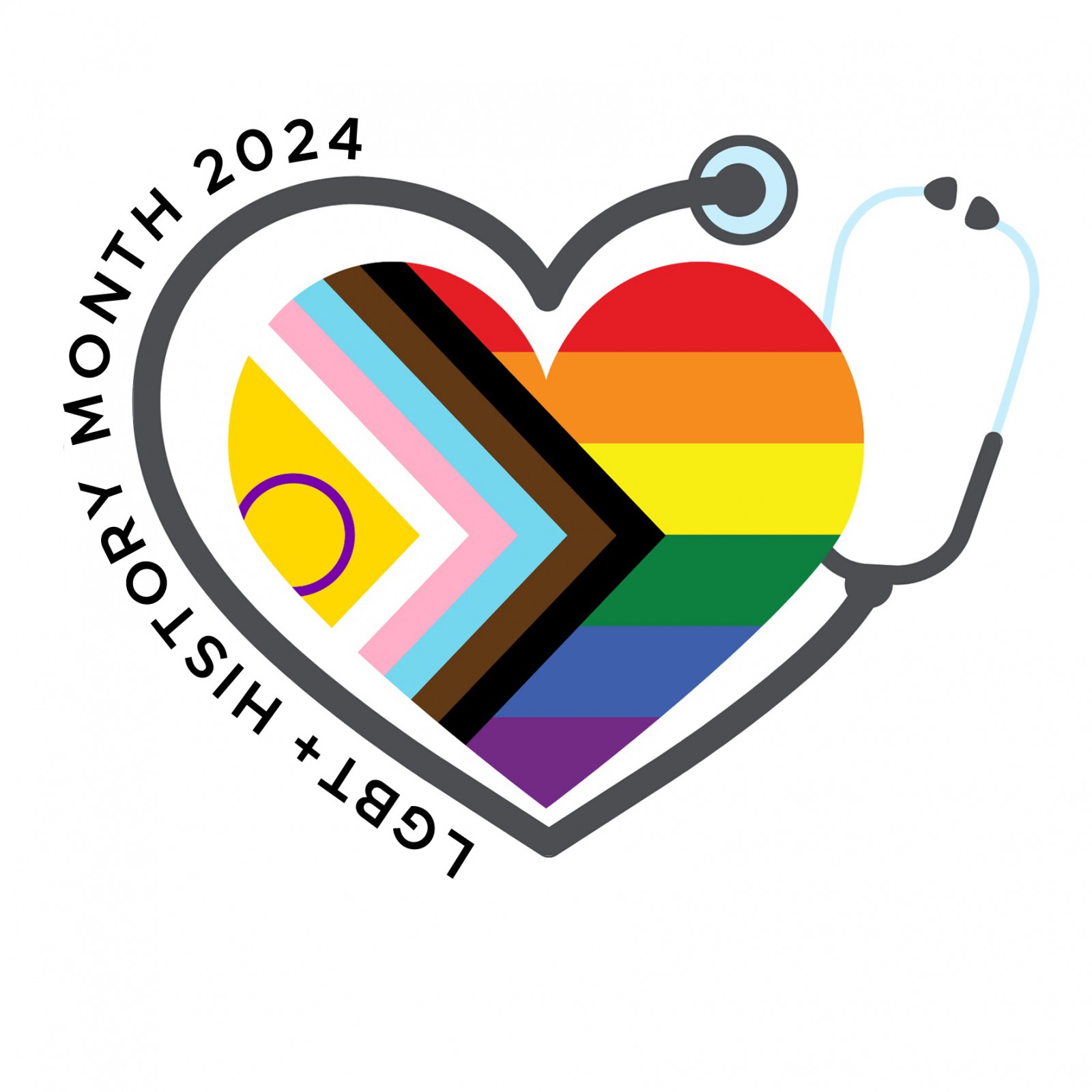 LGBT + History Month 2024 logo
