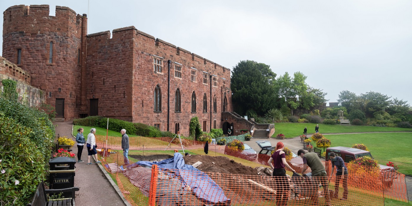 Archaeology in the grounds of Shrewsbury Castle